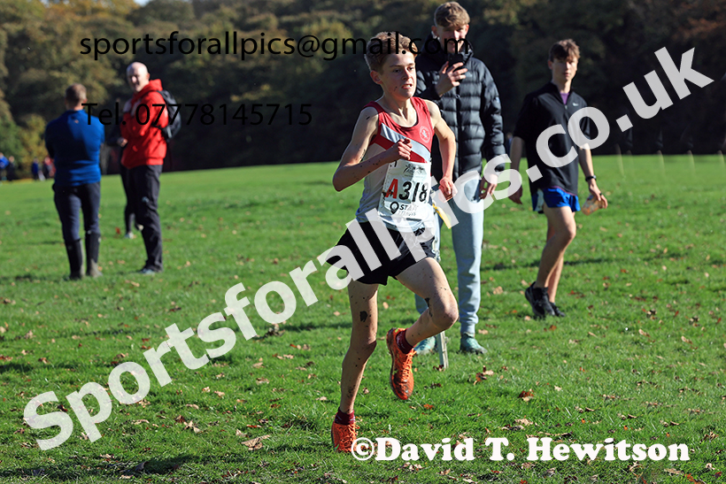 Boys under-15s, 2024 Northern Cross Country Relays, Graves Park, Sheffield.   Photo: David T. Hewitson/Sports for All Pics